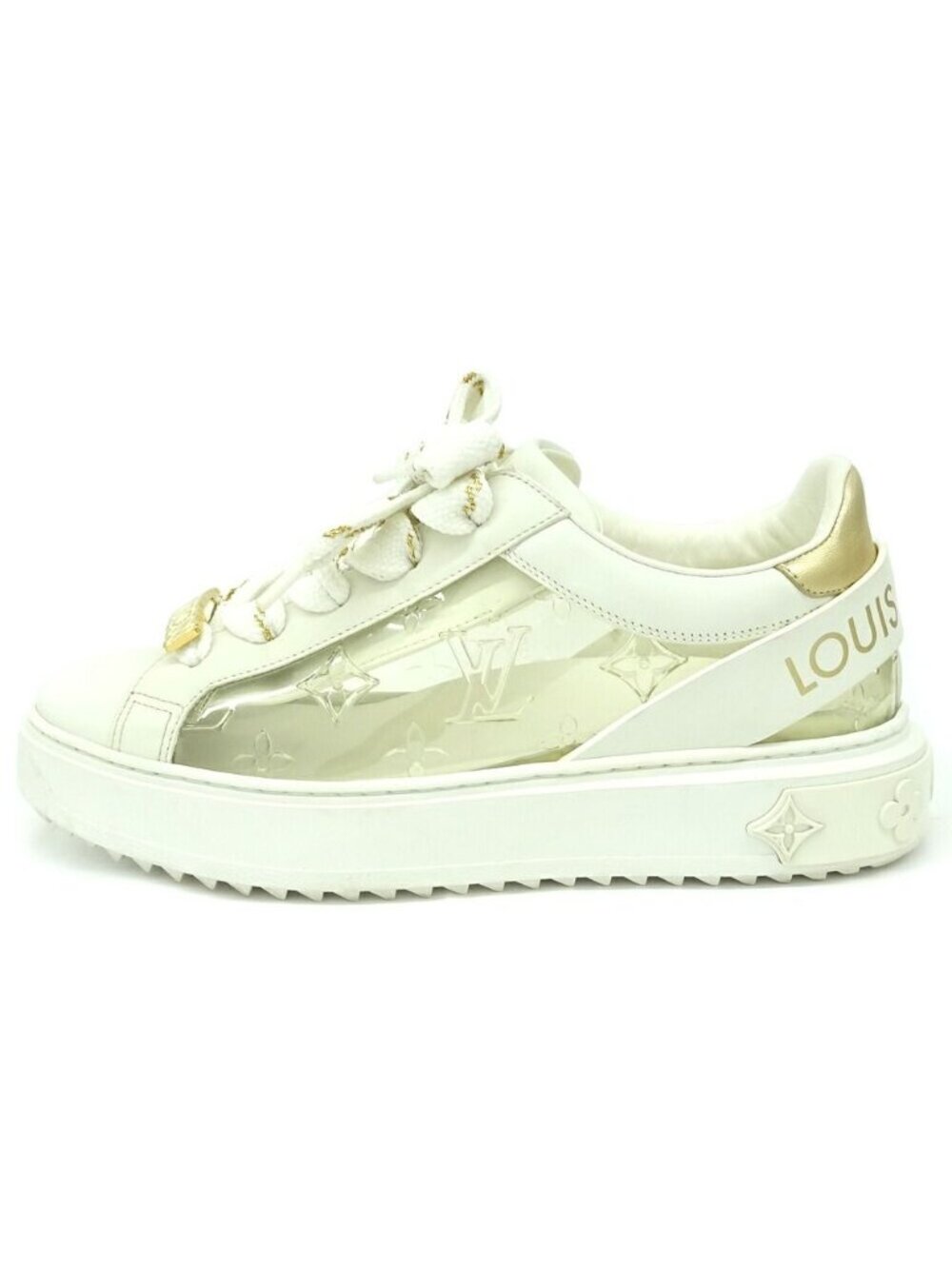 Louis Vuitton Time Out Sneakers White Leather 36.5
